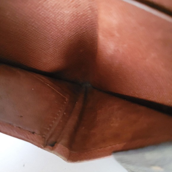 LOUIS VUITTON Retro Vintage Monogram Leather Wallet Brown Medium Trifold Elise - Picture 6 of 16